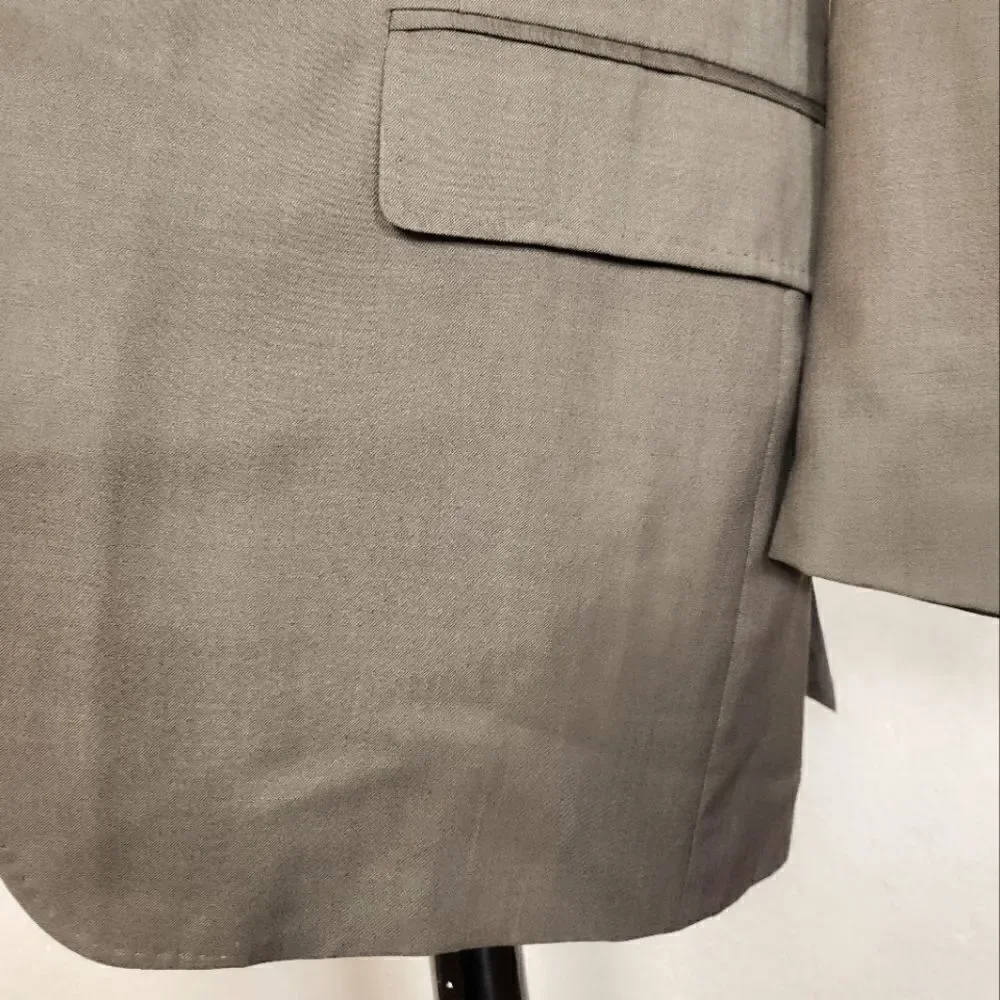 Canali Men's Wool Single Breasted Sport Coat Blazer Made in Italy Brown Size 52R